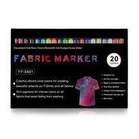 20 Colors/set Waterproof Colorfast Fabric Textile Marker Pen Permanent Color For DIY Clothes Art Graffiti Drawing Painting Pen