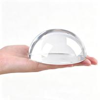 Individualizuotas graviruotas K9 krištolo kupolas stiklinis krištolo kubas Svarstyklių meno papuošalas suvenyrui 100*46MM gryna