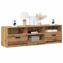 vidaXL Meuble TV chêne artisanal 150x33,5x45 cm bois d'ingénierie, banc TV, meuble hifi, centre de divertissement, buffet 856853