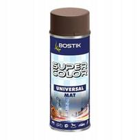 Bostik Super Color Universal Spray Farba Brąz Czekoladowy Mat 400Ml
