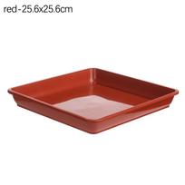 1 vnt. plastikinis gėlių vazonas, patvarus plastikinis padėklas, padėkliukai, patalpoms ir laukui, lašėjimo padėklai, augalo padėklas 12x12cm raudona