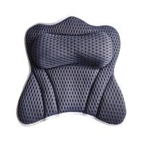 4D SPA Bath Pillow Bathtub Head Rest Pillow With 6 Powerful Suction Cups Ergonomically Breathable Skin-friendly Bathroom Accesso as the picture