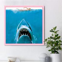 DIY Diamond Painting Shark Cross Stitch Kit Mosaic Art Diamond Painting Full Circle/Square Diamond Home Decoration Round 40x40cm