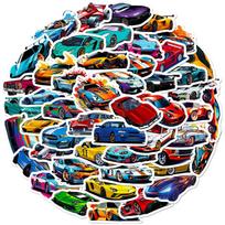 50 Šaunių Lenktynių Lipdukų Krevečių Odos Shein Animacinių Madingų Žaislų Asmeninių PASIDARYK PATS Superautomobilių Lenktynių Grafiti Lipdukų