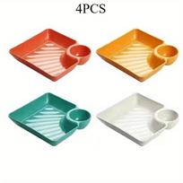 1PC Set Plastic Serving Plate Food Safety Snack Plate, Durable Appetizer and Ham Plate, Multifunctional Sushi Serving Plate