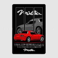 Miata Mx 5 Raudonas Pilkas Plakatas Metalinė Plokštelė Plakatas Klubas Namų Baras Urvas Klasikinės Plokštelės Skardinis Ženklas Plakatai Kambario Sienų Dekoras 20x30cm（7.8x11.8inch） gray