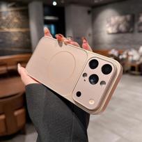 Luxury Phone Case for iPhone 11 12 13 14 15 Plus 16 Pro 17 Pro Max iPhone  Air Magsafe Magnetic Wireless Charging Protector iPhone 15 Plus auksas