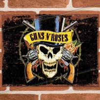Guns N Roses Band Logo Retro Metal Tin Sign Rock Music Poster Bar Man Cave Wall Decor TYA32527-30x20cm įvairiaspalvis