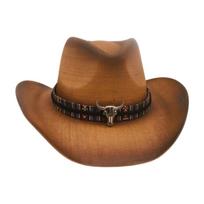 Spring And Summer Men'S And Women'S Western Cowboy Hats, Ethnic Style Cowboy Hats, High-End Street Photography Hats one size fits all straw hat (hard spray paint)