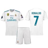 Retro Real Madrid 17/18 UCL Finalo Namų Marškinėliai | Ronaldo 7/10/11/4 Futbolo Marškinėlių Rinkinys S