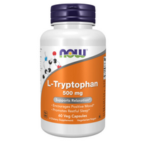 NOW L-Tryptophan 500 mg, 60 kapsulių