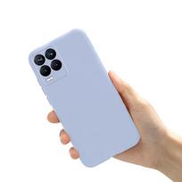 For Realme 8 Pro Case RMX3081 Cover Realme 8 Pro RMX3085 Coque Fundas Liquid Silicone Soft Phone Bumper For Realme 8 Global Capa Realme 8 Pro violetinė