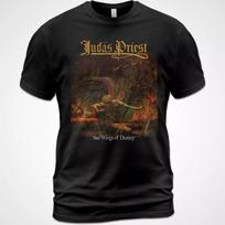 Medvilniniai marškinėliai Judas Priest Sad Wings of Destiny albumo marškinėliai Ian Hill Rob Halfoot.... Unisex marškinėliai XXL