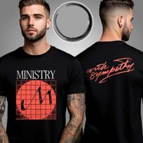 Ministry North America 2026 Tour With Sympathy Grid Logo 2 Sided Unisex T-Shirt XXXXL