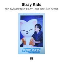 Stray Kids 3RD FANMEETING PILOT : FOR OFFLINE EVENT Official Photocard I.N