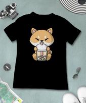 Boba Milk Tea Shiba Inu Dog T-Shirt, Funny Boba Milk Tea Shirt, Bubble Tea T-Shirt, Kawaii Japanese Anime Gift S
