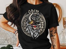 Norse Gods T-Shirt, Nordic Mythology Tee, Norse Religion Shirt, Viking History Top, Deity Graphic T-shirt, Odin Inspired Design S