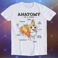 Anatomy of a Corgi Dog Puppy Funny Meme Cool Funny Gift T-Shirt E423 2XL