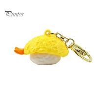 Stress Relief Toy 1/6Pcs 3D Printed Sushi Clicker Keychain, Push Button Fidget Toy, Finger Keyring Pendant Backpack Handbag Charm Gadget A