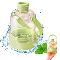 Summer Cup Water Jug Ice Cube Holder Easy Press Ice Tray Water Bottle, Ice Making & Dispensing For Freezer, Travel, Gym Hom K8T0
