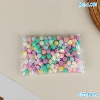 100Pcs Fluffy Pom Poms 10-30MM Soft Balls for Kids DIY Handmade Craft Art Projects Room Decor B1