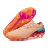 New Seamless Fly-Woven Football Shoes Youth Ag Spikes Artificial Grass Game Training Football Shoes 35