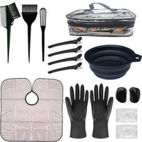 Hair Bleach Coloring Kit - Professional Hair Dye Brush, Comb, Hair Color Bowl, Agitator, Cape, Hairclips Hair Highlighting Tools juoda