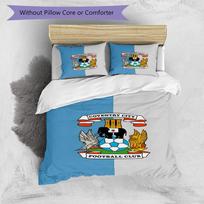 Coven-try Football Club Crest Printed Pattern Duvet Cover Set – includes 1 duvet cover and 2 matching pillowcases Bedroom decor Christmas gifts 135cm*200cm