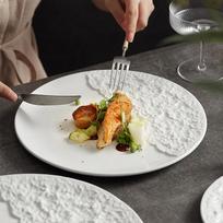 Ceramic Steak Plate Creative Western Dining Dish Elegant Hotel Tableware Pasta Serving Plate 7.8inches