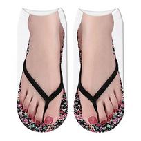 Socks Comfortable Flip Flops Design Socks Novelty Socks Low Cut Ankle Sock 3D Print Ankle Socks 9