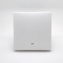 86-type European Standard Push-button WiFi Smart Switch 10A Waterproof PC Single-fire&neutral-fire Version Wall Switch for (Grey,Single live wire, 1-gang, white&Eu Standard) pilka