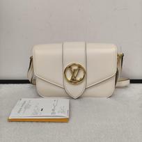 [Pre-Owned] Pont 9 Classic Logo Colorful Lining Smooth Leather Crossbody Shoulder Bag - Excellent #YCKD0X ONE SIZE