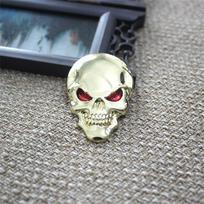3D Metalinis Kaukolės Skeletas Automobilio Lipdukas Cinko Cinko Cinko Lydinio 3D Metalinis Kaukolės Emblema Ženklelis Automobilis Visureigis Sunkvežimis Gold