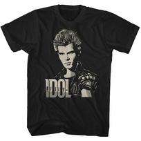 Billy Idol Spiked Hair Leather Jacket Men's T Shirt Punk Rock Music Merch L
