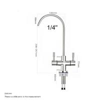Double Handle Stainless Steel Kitchen Faucet Reverse Osmosis Manual Operation Household Commercial Use Easy sidabras