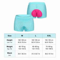 Sweat Wicking MTB Bicycle Underwear Breathable Bike Underwear Pants Durable Bike Shorts  Cycling XXL mėlyna