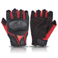 Motorcycle Racing Gloves Half-Finger Breathable Anti-Slip Windproof Crash Protection Adult Riders Cycling Protective Gear Medium raudona