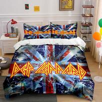 Union Jack Def Leppard Bedding Bedding Duvet Cover Set Duvet Cover Pillowcases (1 * Duvet Cover 2 * Pillowcases, without duvet insert) 135x200cm