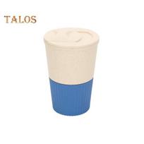 380 ml kavos puodelio maistinė medžiaga, atspari aukštai temperatūrai, stora, nepralaidi, nepraleidžianti kelioninio puodelio su dangteliu, daugkartinio naudojimo neslystančia rankove lauke 380ML mėlyna