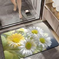 3D grindų kilimėlis Little Daisy, stiprus sugeriantis, greitai išdžiūstantis pėdų kilimėlis vonios kambariui neslystantis minkštas kilimėlis vonios kambario kilimas 40*60CM