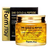 Farm stay 24K Gold & Peptide Perfect Ampoule Cream 80 ml - Ampułka do twarzy z 24-karatowym złotem i peptydami