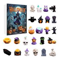 Halloween Countdown 24 Days Advent Calendar Mini Statues Multi-purpose Holiday Countdown Small Creepy Resin Figurines Set A