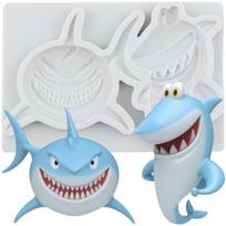 Ocean Shark Silicone Molds Shark Fondant Mold Cake Decorating Tools Cupcake Topper Candy Chocolate Gumpaste Mold pilka spalva