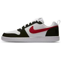 Nike Court Borough Low White Black Red  Sneakers  838937-102 38.5