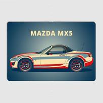 MX5 Miata With its Pop up Headlights Retro Classic Car Metal Poster Sign Custom Tin Wall Decor Club Garage Room Decor Home Decor 20x30cm（7.8x11.8inch）