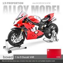 1:9 Ducati Panigale V4R Didelio našumo Superbike Aliuminio Metalas Liejimo Modelis Motociklas Aukšto Tikslumo Kolekcionuojamas Vaikų Žaislas red