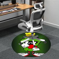 1pc Looney Tunes Marvin The Martian Office Round Area Rug, Under Office Chairs Bedroom Living Room Home Decor  a1022297 80cm by 80cm