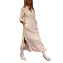 Elegantiška moteriška suknelė1 vnt. H formos dizainas Slim Fit Vienspalvė Poliesterio audinys Patogi Laisvas kirpimas Puikiai tinka biurui, kasdienai, paplūdimio vakarėliui, apsipirkinėjimui XXL balta