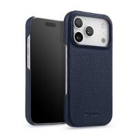 Melkco 100% Genuine Leather Case for iPhone 17 Pro Max Air 17 16 Plus 16E Magnetic Suction Mobile Phone Shell+Metal Lens Cover iPhone 16 Plus tamsiai mėlyna spalva