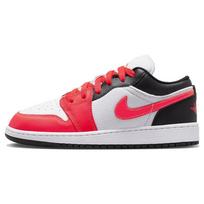 Air Jordan 1 Low SE GS Nesuderintos Infrared Vaikų sportbačiai Balti Infrared-23 Juodi FB4420-616 36